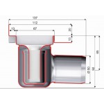 Душовий канал ACO ShowerDrain C 1085 мм, вертикальный фланец, нержавеющая сталь (9010.88.12)