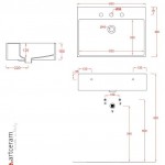 Умывальник подвесной Artceram Quadro 650x480 мм, белый (QUL003 01;00)