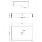 Умивальник на стільницю Artceram Scalino 55x38 см, графіт (SCL002 15; 00)