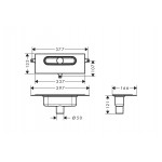 Встроенная часть AXOR для душевых каналов Drain uBox universal вертикальна d50 (01007180)