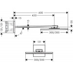 Верхній душ AXOR ShowerSolutions 300х300 2jet, з тримачем, хром (35318000)