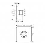 Смеситель для душа AXOR ShowerSelect Highflow, хром (36711000)