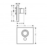 Смеситель для душа AXOR ShowerSelect S Highflow, хром (36716000)