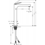 Смеситель для умывальника AXOR Citterio 280 Lever rhombic cut, хром (39151000)