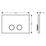 Клавиша смыва AXOR FlushPlate для двойного смыва, матовый бронза (42530140)