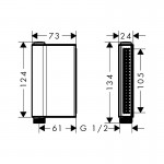 Ручной душ AXOR One 2jet, черный матовый (45720670)