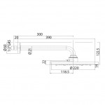 Верхний душ Bossini Tetis Nebulizair/2 с держателем, хром (H19625G00030009)