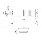 Верхний душ Bossini Manhattan на 2 потребителя с каскадом, черный матовый (I00570000073008)