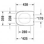 Крышка для унитаза Duravit D-Code Soft Close, белый (0067390000)