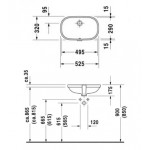 Умывальник встраиваемый Duravit D-Code, 49,5х29 см, белый (0338490000)