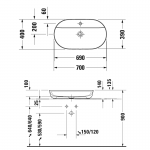 Умивальник на стільницю Duravit Luv 50х40 см, білий (0379500000)