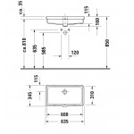 Умывальник встраиваемый Duravit Vero 60х31, белый (0384600000)