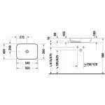 Умивальник на стільницю Duravit Cape Cod 55x40 см, білий (2347550000)
