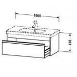 Тумба під умивальник Duravit Ketho 100х455х410 мм, білий матовий (KT666801818)