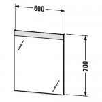 Дзеркало з підсвічуванням Duravit 600х700 мм, 9 W (LM783500000)