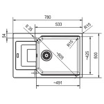 Кухонная мойка накладная Franke Urban UBG 611-78 XL 780х500, черный матовый (114.0701.803)