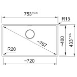 Кухонна мийка накладна Franke Maris MRG 110-72 753х433, білий (125.0687.263)