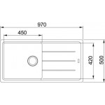 Кухонна мийка накладна Franke Basis BFG 611-97 970х500, онікс (114.0363.933)