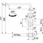 Смеситель для кухни Franke Mythos Swivel, нержавеющая сталь (115.0547.852)