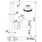 Смеситель для кухни Franke Mythos Swivel, нержавеющая сталь (115.0547.852)