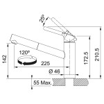 Смеситель для кухни Franke Orbit Pull Out, оникс (115.0623.057)