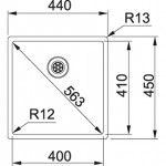 Кухонная мойка накладная Franke Box BXX 210/110-40, нержавеющая сталь (127.0369.215)