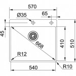 Кухонная мойка накладная Franke Box BXX 210-54 TL, нержавеющая сталь (127.0369.295)