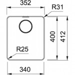 Кухонная мойка накладная Franke Mythos MYX 210-34, нержавеющая сталь (127.0603.515)
