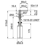 Дозатор для миючих засобів Franke Comfort, онікс (119.0578.743)