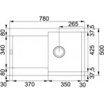 Кухонная мойка накладная Franke Maris MRG 611 780х500, бежевый (114.0306.814)