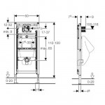 Інсталяція для уриналу Geberit Duofix 112-130 см, універсальна (111.616.00.1)