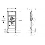 Інсталяція для уриналу Geberit Duofix 112-130 см, універсальна (111.689.00.1)