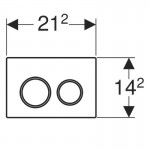Клавиша смыва Geberit Omega20 для двойного смыва, черный/глянцевый хром (115.085.KM.1)