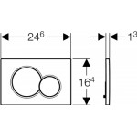 Клавиша смыва Geberit Sigma01 для двойного смыва, глянцевый хром (115.770.21.5)