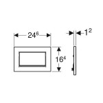 Клавиша смыва Geberit Sigma 30, белый/матовый хром (115.893.JT.1)