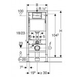 Інсталяція для унітазу Geberit Duofix Delta 112 см (458.103.00.1)
