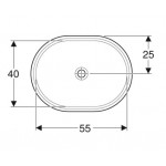 Умывальник встроенный Geberit VariForm, 55х40 см, белый (500.757.01.2)