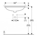 Умывальник встроенный Geberit VariForm, 55х40 см, белый (500.757.01.2)