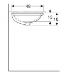 Умывальник встроенный Geberit VariForm, 55х40 см, белый (500.757.01.2)