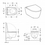 Унитаз подвесной Geberit iCon воронковидный, Rimfree, с крышкой, белый глянцевый (501.664.00.1)