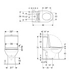 Унитаз напольный Geberit Selnova, с крышкой и смывным бачком, белый (501.753.00.1)