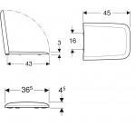 Сидение с крышкой Geberit iCon Square, белый (571910000)