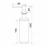 Дозатор для миючих засобів GRANADO Redondo Terra 250 мл, сірий (gd0203)