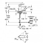 Смеситель для умывальника Grohe Cubeo, однорычажный, S-Size, хром (1016940000)