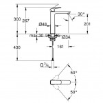 Смеситель для умывальника Grohe Cubeo, однорычажный, XL-Size, черный матовый (1017292430)