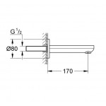 Вилив для ванни Grohe Eurosmart Cosmopolitan 170 мм, хром (13261000)