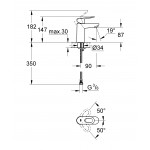 Смеситель для умывальника Grohe BauLoop S-Size, хром (23337000)