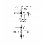 Смеситель для душа Grohe BauLoop, хром (23634000)