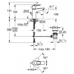 Смеситель для умывальника Grohe BauLoop New M-Size с донным клапаном, хром (23762001)