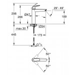 Змішувач для умивальника Grohe Eurosmart New XL-Size, чорний матовий (239712433)